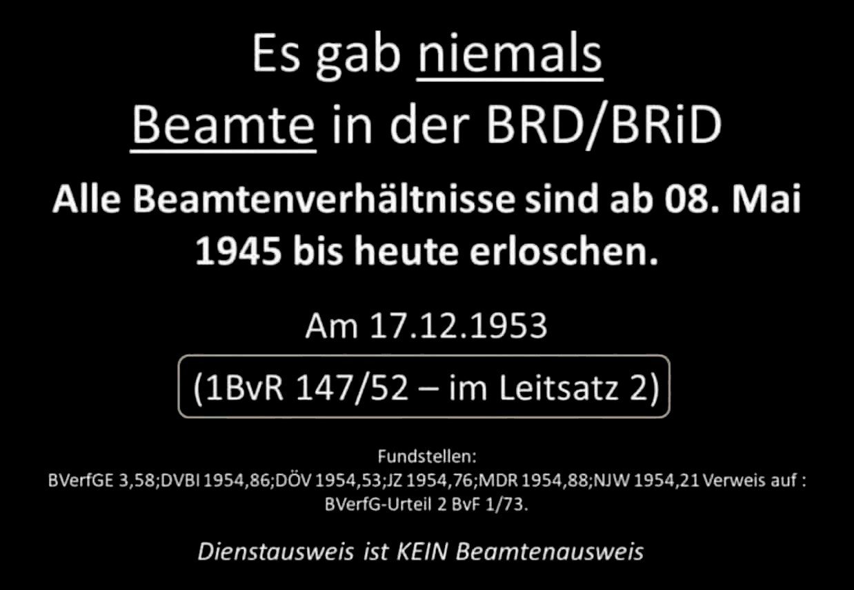 Es gab niemals Beamte