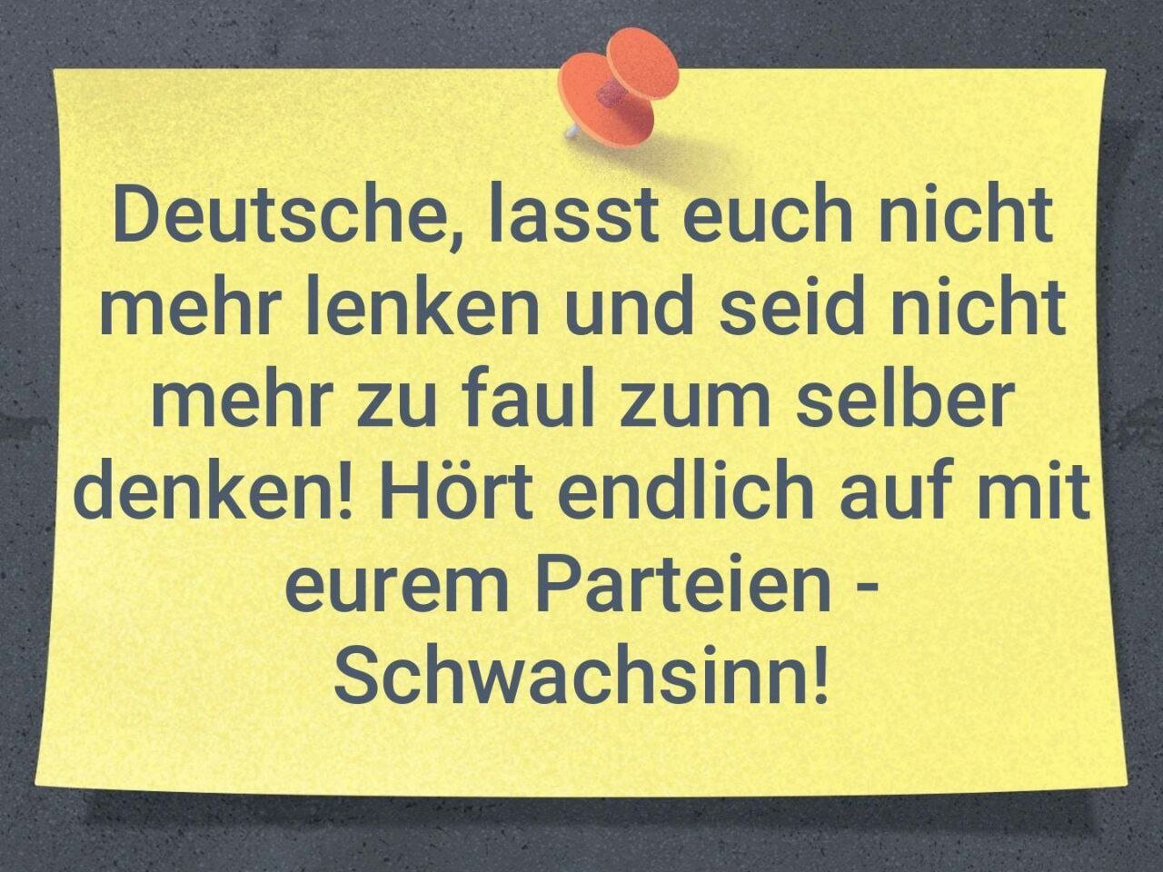 Einfach nur tatenlos bleiben und nur wählen gehen
